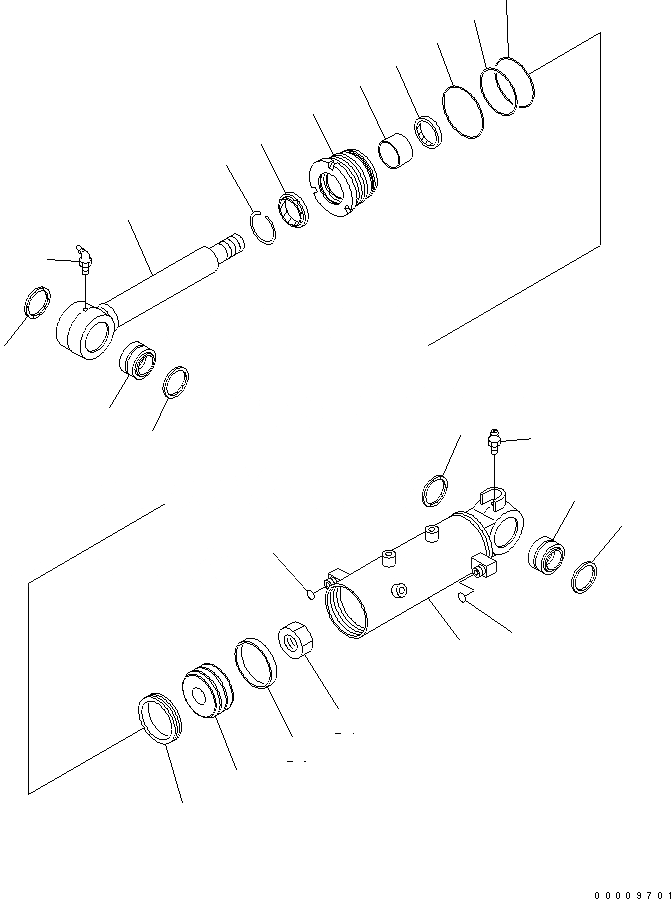 Схема запчастей Komatsu PC35MR-2-B - ЦИЛИНДР ПОДЪЕМА ОТВАЛА ОСНОВН. КОМПОНЕНТЫ И РЕМКОМПЛЕКТЫ