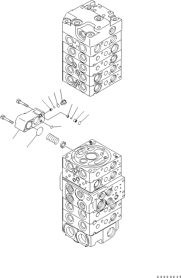 Схема запчастей Komatsu PC35MR-2-B - ОСНОВН. КЛАПАН (9-КЛАПАН) (7/) ОСНОВН. КОМПОНЕНТЫ И РЕМКОМПЛЕКТЫ