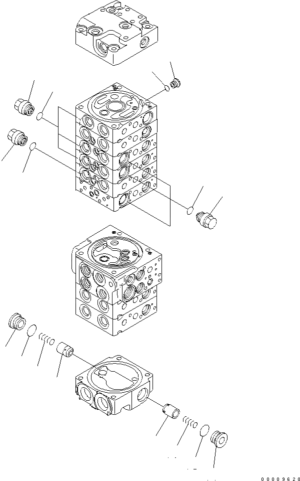 Схема запчастей Komatsu PC35MR-2 - ОСНОВН. КЛАПАН (8-КЛАПАН) (8/) ОСНОВН. КОМПОНЕНТЫ И РЕМКОМПЛЕКТЫ