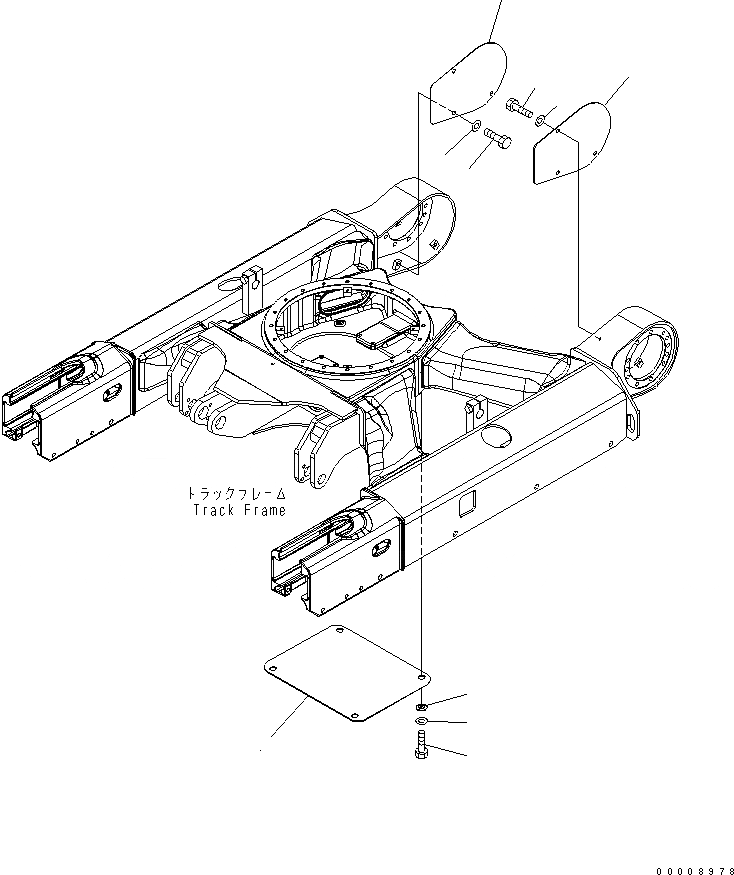 Схема запчастей Komatsu PC35MR-2 - КРЫШКИ ХОДОВАЯ