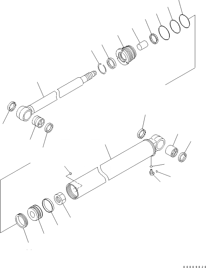 Схема запчастей Komatsu PC35MR-2 - ЦИЛИНДР РУКОЯТИ ОСНОВН. КОМПОНЕНТЫ И РЕМКОМПЛЕКТЫ