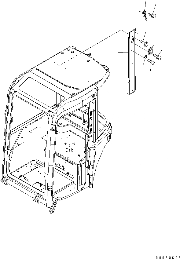 Схема запчастей Komatsu PC35MR-3 - КАБИНА (ОСВЕЩЕНИЕ)(№-) КАБИНА ОПЕРАТОРА И СИСТЕМА УПРАВЛЕНИЯ