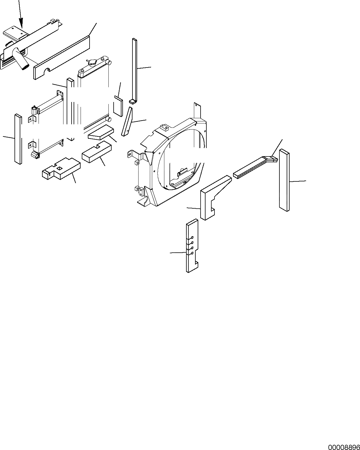 Схема запчастей Komatsu PC35MR-2 - ОХЛАЖД-Е (COVER) КОМПОНЕНТЫ ДВИГАТЕЛЯ И ЭЛЕКТРИКА