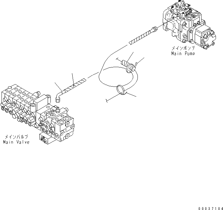 Схема запчастей Komatsu PC35MRX-1A - L.S. ЛИНИЯ(№-) ГИДРАВЛИКА