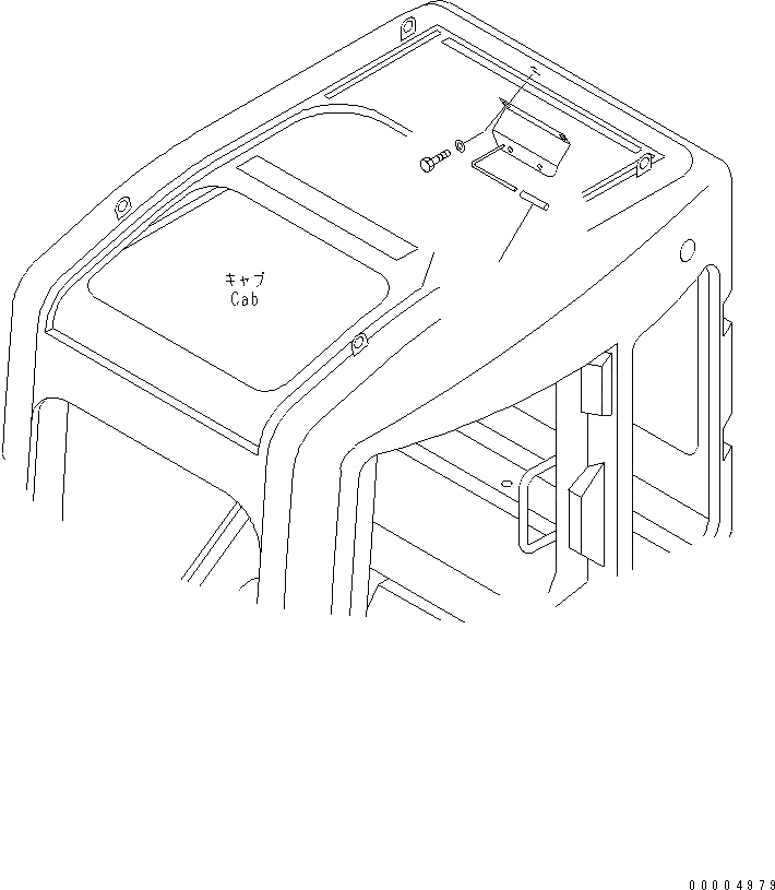 Схема запчастей Komatsu PC35MRX-1A - КАБИНА (СДВИГ. ВВЕРХ КОРПУС КРЫШКА)(№9-) КАБИНА ОПЕРАТОРА И СИСТЕМА УПРАВЛЕНИЯ