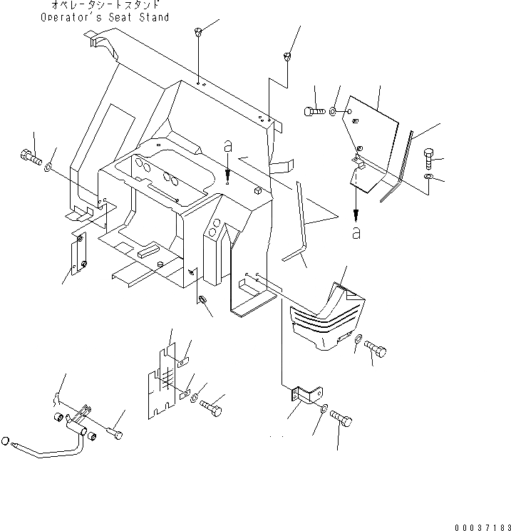 Схема запчастей Komatsu PC35MRX-1A - ОСНОВН. КОНСТРУКЦИЯ (OPERATOR&S СИДЕНЬЕ СТОЙКА COVER) (КАБИНА)(№9-) КАБИНА ОПЕРАТОРА И СИСТЕМА УПРАВЛЕНИЯ
