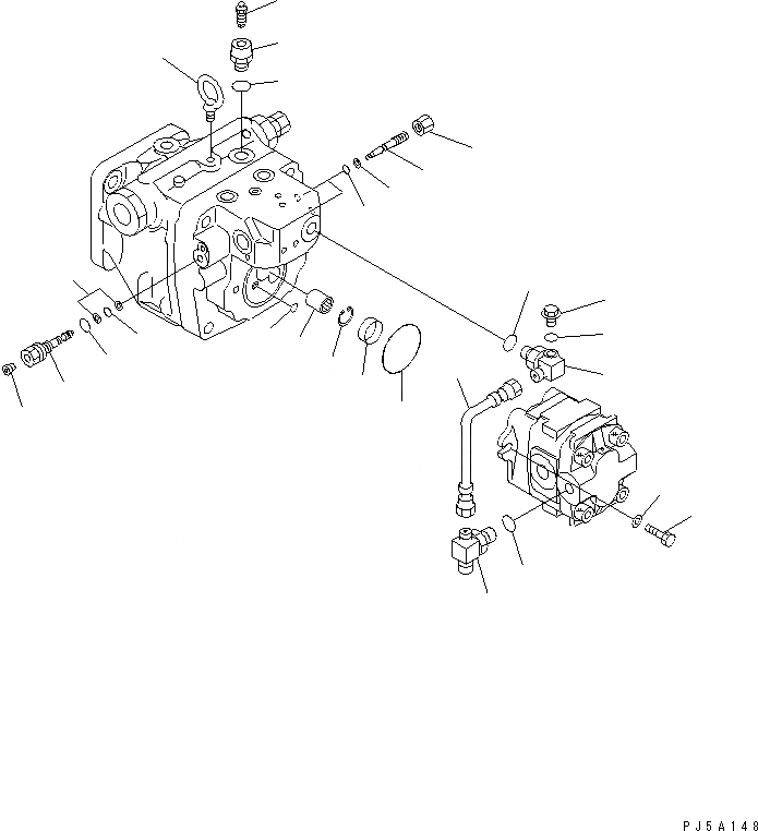 Схема запчастей Komatsu PC35MRX-1A - ОСНОВН. НАСОС (/) (С КОНДИЦИОНЕРОМ) ОСНОВН. КОМПОНЕНТЫ И РЕМКОМПЛЕКТЫ