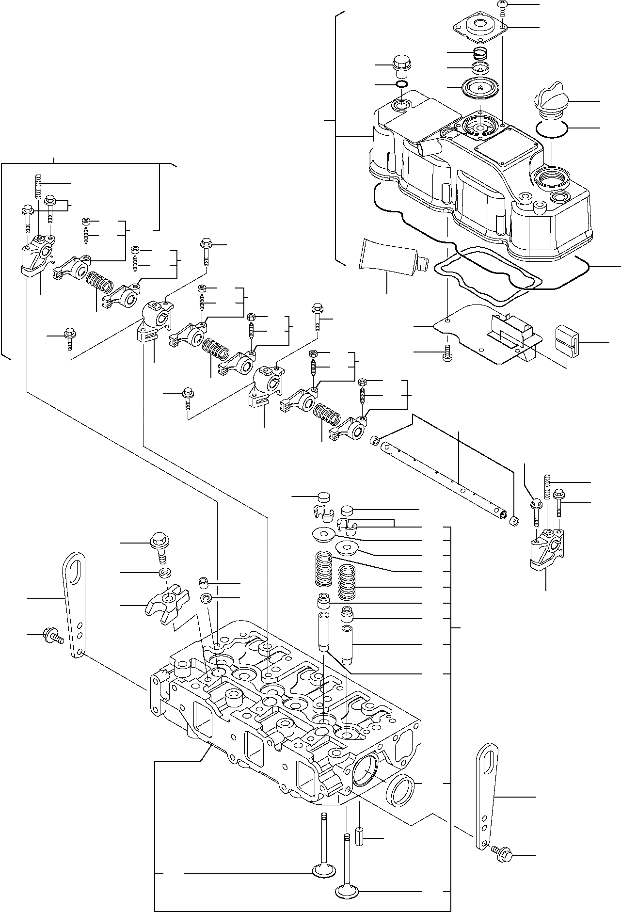 Схема запчастей Komatsu PC35R-8 - ГОЛОВКА ЦИЛИНДРОВ ДВИГАТЕЛЬ