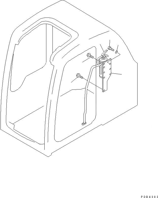 Схема запчастей Komatsu PC380LC-6K - ОГНЕТУШИТЕЛЬ КАБИНА ОПЕРАТОРА И СИСТЕМА УПРАВЛЕНИЯ