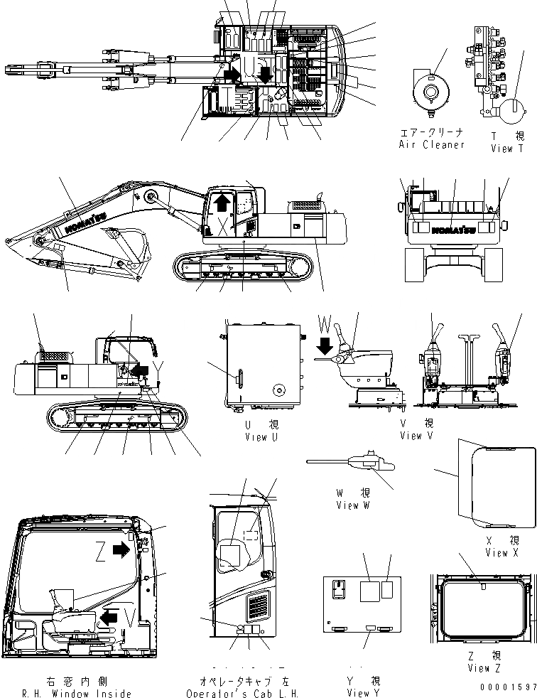 Схема запчастей Komatsu PC380LC-7K - ТАБЛИЧКИ (АНГЛ.) (LC) МАРКИРОВКА