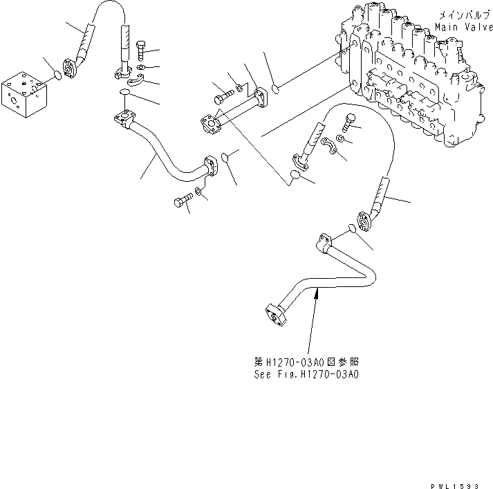 Схема запчастей Komatsu PC380LC-6K-J - ATT ЛИНИИ (КЛАПАН) ( АКТУАТОР) ГИДРАВЛИКА