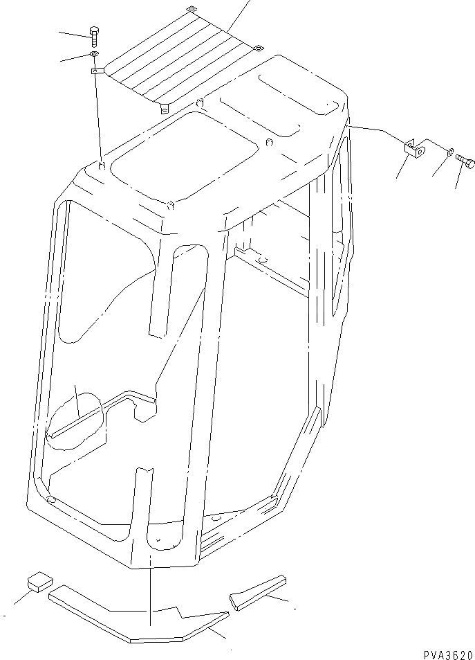 Схема запчастей Komatsu PC38UU-2 - КАБИНА (ЧАСТИ КОРПУСА) (/7) КАБИНА ОПЕРАТОРА И СИСТЕМА УПРАВЛЕНИЯ