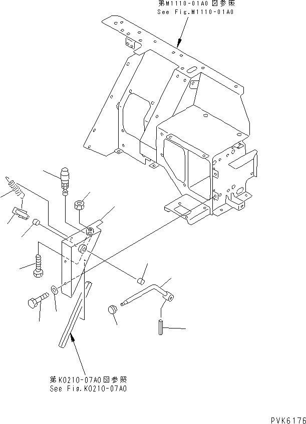 Схема запчастей Komatsu PC38UU-2 - КАПОТ (БЛОКИР. COVER) ЧАСТИ КОРПУСА