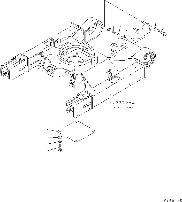 Схема запчастей Komatsu PC38UU-2 - ГУСЕНИЧНАЯ РАМА И COVER ХОДОВАЯ