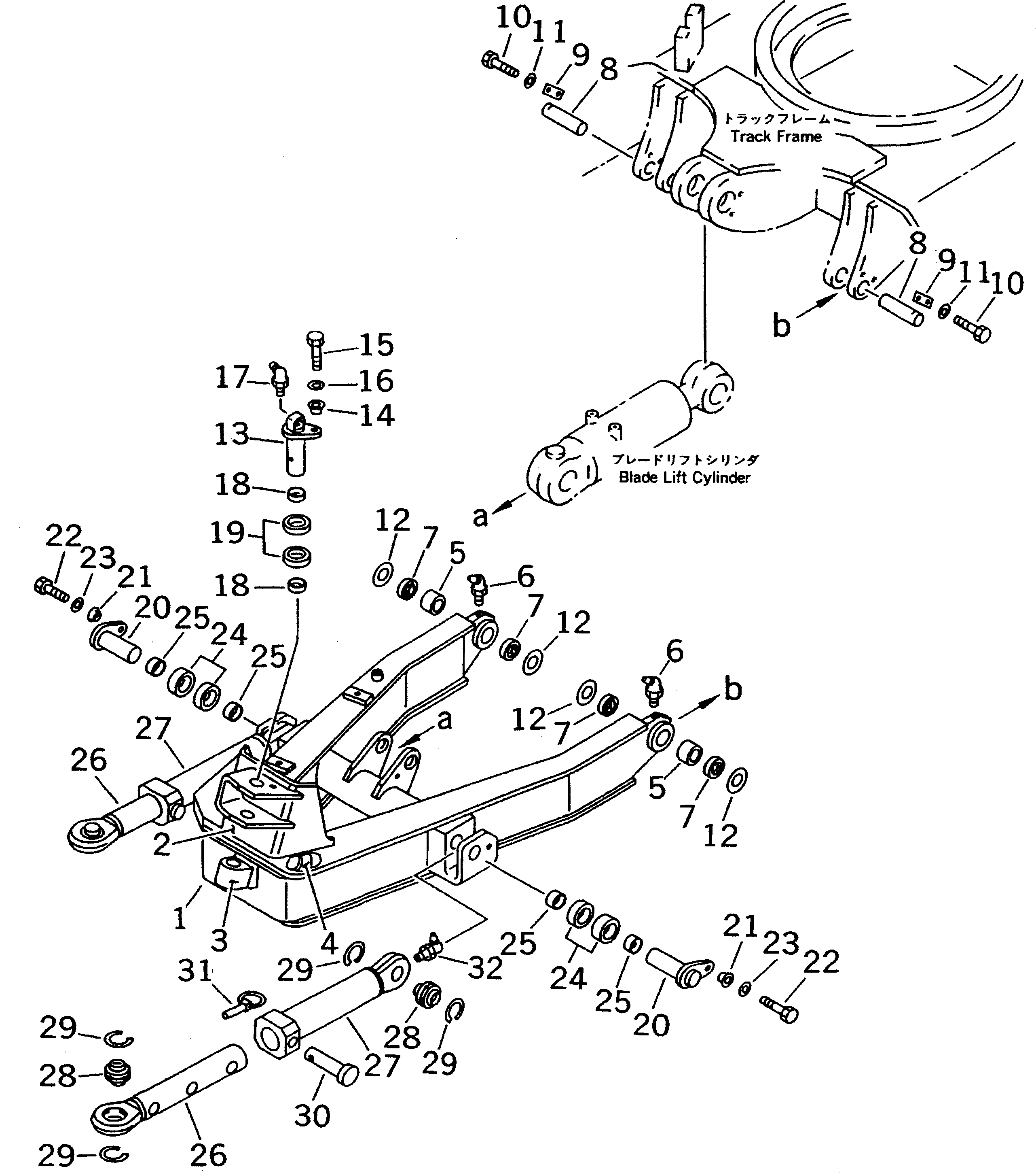 Схема запчастей Komatsu PC38UU-2 - ОТВАЛ (РАМА) (ДЛЯ НАКЛОНЯЕМ. МЕХАНИЧ. ANGLE) РАБОЧЕЕ ОБОРУДОВАНИЕ