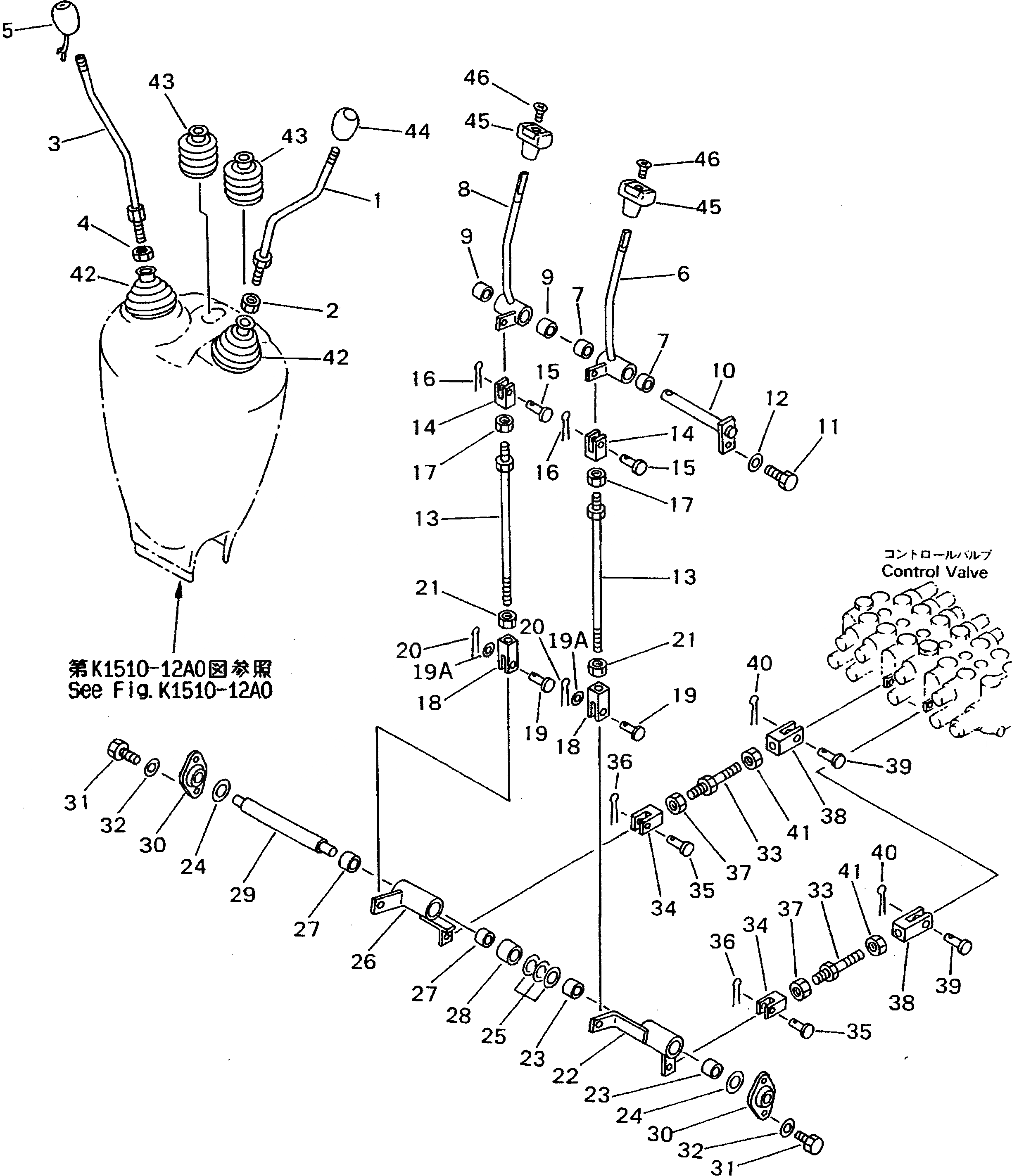Схема запчастей Komatsu PC38UU-2 - РАБОЧ. УПРАВЛ-Е (УПРАВЛ-Е) КАБИНА ОПЕРАТОРА И СИСТЕМА УПРАВЛЕНИЯ
