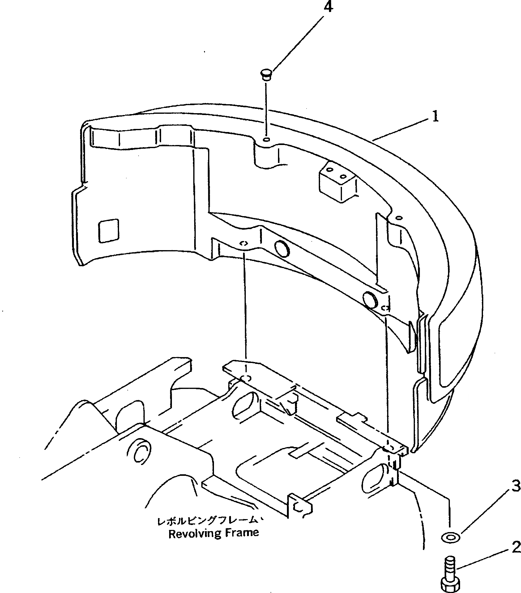 Схема запчастей Komatsu PC38UU-2 - COUNTER WIGHT (ДЛЯ МОЛОТА РУКОЯТЬ)(№9-) ЧАСТИ КОРПУСА