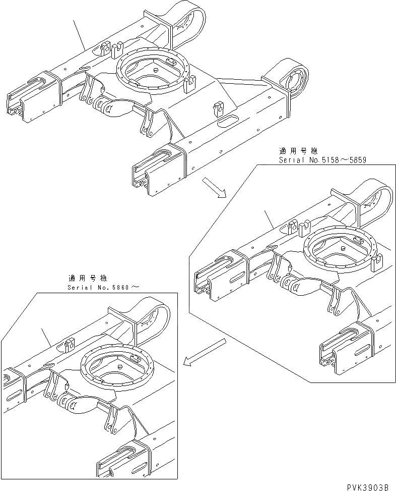 Схема запчастей Komatsu PC38UU-2 - ГУСЕНИЧНАЯ РАМА И COVER ХОДОВАЯ