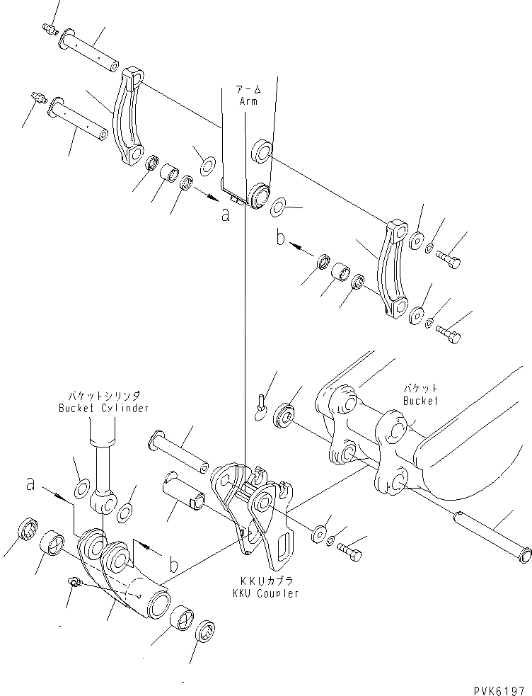 Схема запчастей Komatsu PC38UU-2 - СОЕДИНЕНИЕ КОВША (MULTI CHANGE) (ДЛЯ KKU COUPLER)(№878-) РАБОЧЕЕ ОБОРУДОВАНИЕ