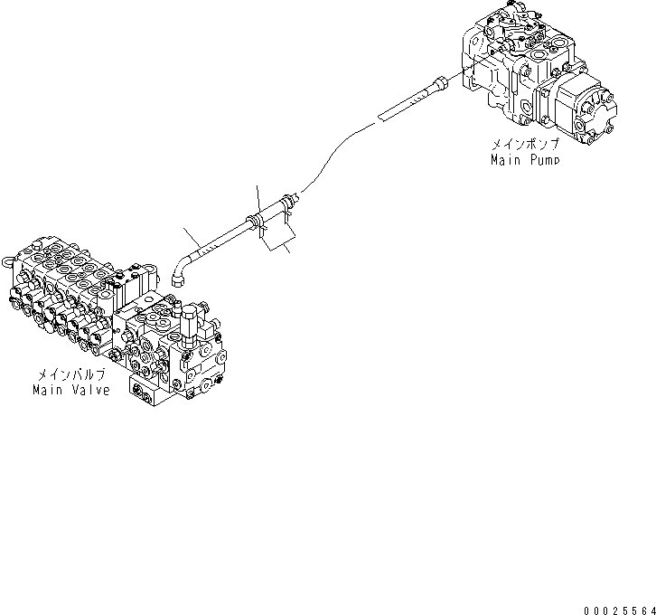 Схема запчастей Komatsu PC38UU-3 - L.S. ЛИНИЯ(№87-) ГИДРАВЛИКА