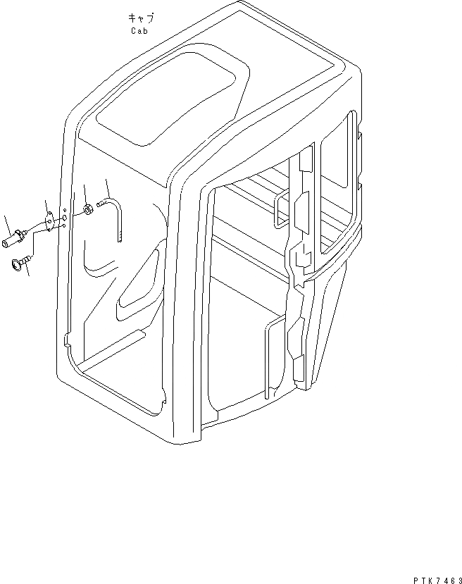 Схема запчастей Komatsu PC38UU-3 - КАБИНА (/) (ОМЫВАТЕЛЬ СТЕКЛА) КАБИНА ОПЕРАТОРА И СИСТЕМА УПРАВЛЕНИЯ