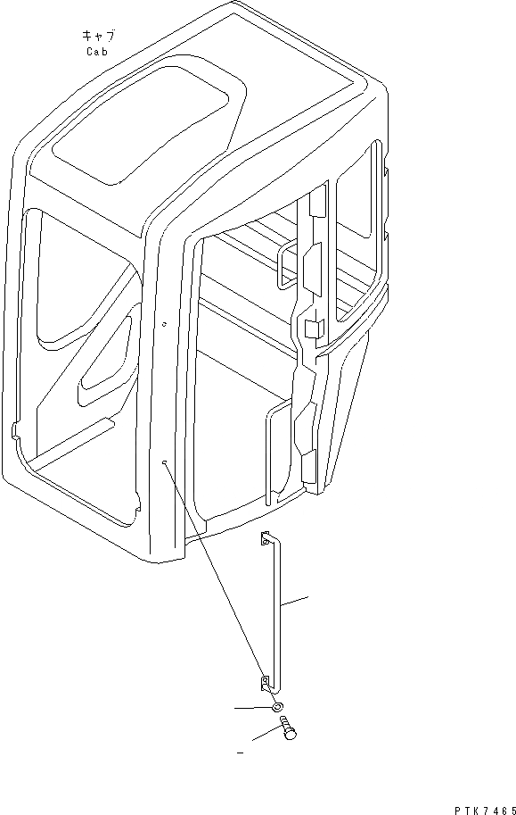 Схема запчастей Komatsu PC38UU-3 - КАБИНА (/) (РУКОЯТЬ) КАБИНА ОПЕРАТОРА И СИСТЕМА УПРАВЛЕНИЯ