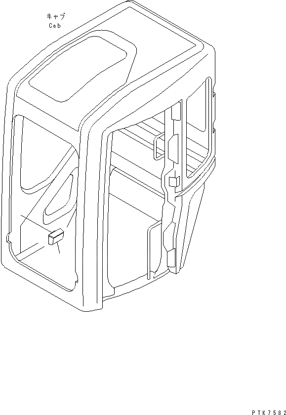 Схема запчастей Komatsu PC38UU-3 - КАБИНА (ПЕПЕЛЬНИЦА) КАБИНА ОПЕРАТОРА И СИСТЕМА УПРАВЛЕНИЯ