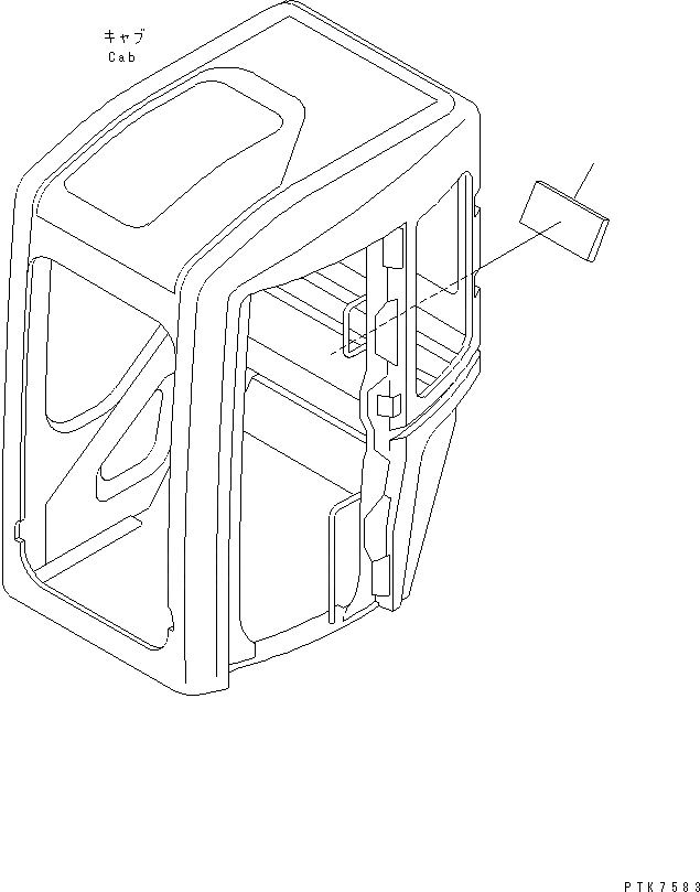 Схема запчастей Komatsu PC38UU-3 - КАБИНА (ЩИТКИ) КАБИНА ОПЕРАТОРА И СИСТЕМА УПРАВЛЕНИЯ