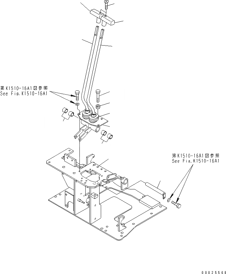 Схема запчастей Komatsu PC38UU-3 - РАБОЧ. УПРАВЛ-Е (PКАНАТL УПРАВЛ-Е /) (ДЛЯ НАКЛОНЯЕМ. МЕХАНИЧ. ANGLE)(№8-) КАБИНА ОПЕРАТОРА И СИСТЕМА УПРАВЛЕНИЯ