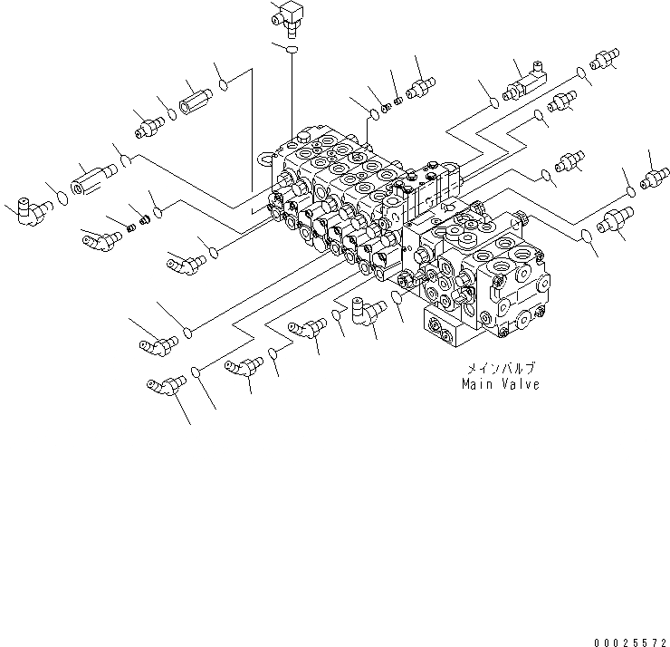 Схема запчастей Komatsu PC38UU-3 - РАБОЧ. УПРАВЛ-Е (КЛАПАН ПАТРУБОК /) (ДЛЯ НАКЛОНЯЕМ. МЕХАНИЧ. ANGLE)(№8-) КАБИНА ОПЕРАТОРА И СИСТЕМА УПРАВЛЕНИЯ