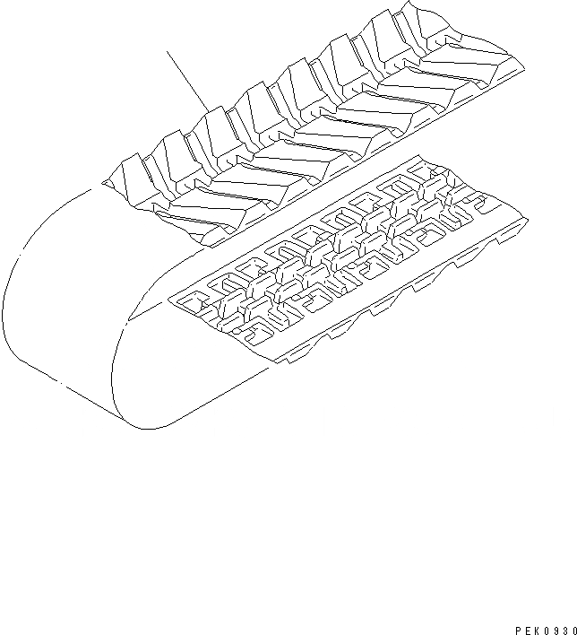 Схема запчастей Komatsu PC38UU-3 - ГУСЕНИЦЫ (ДЛЯ РЕЗИН. SHOE)(№7-9) ХОДОВАЯ