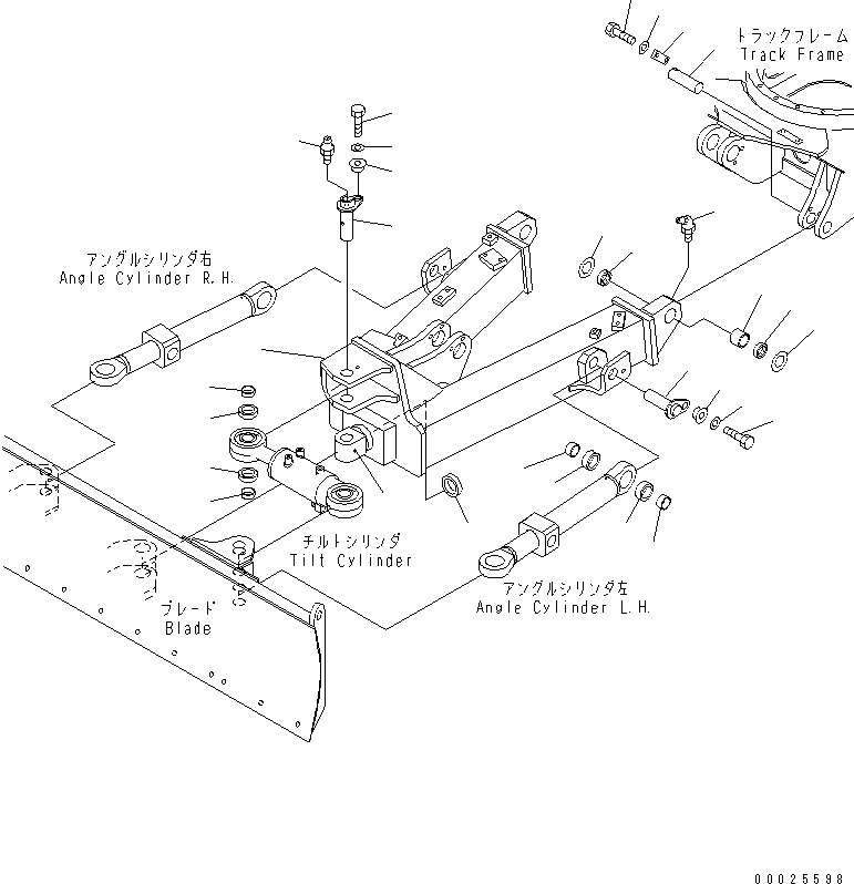 Схема запчастей Komatsu PC38UU-3 - ОТВАЛ (РАМА) (ДЛЯ НАКЛОНЯЕМ. МЕХАНИЧ. ANGLE)(№8-) РАБОЧЕЕ ОБОРУДОВАНИЕ