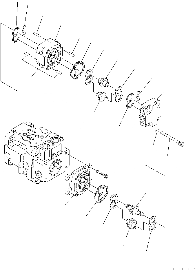 Схема запчастей Komatsu PC38UU-3 - ОСНОВН. НАСОС (/)(№9-) ОСНОВН. КОМПОНЕНТЫ И РЕМКОМПЛЕКТЫ