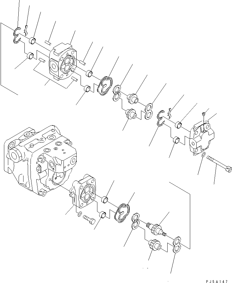 Схема запчастей Komatsu PC38UU-3 - ОСНОВН. НАСОС (/) (С КОНДИЦИОНЕРОМ)(№87-) ОСНОВН. КОМПОНЕНТЫ И РЕМКОМПЛЕКТЫ