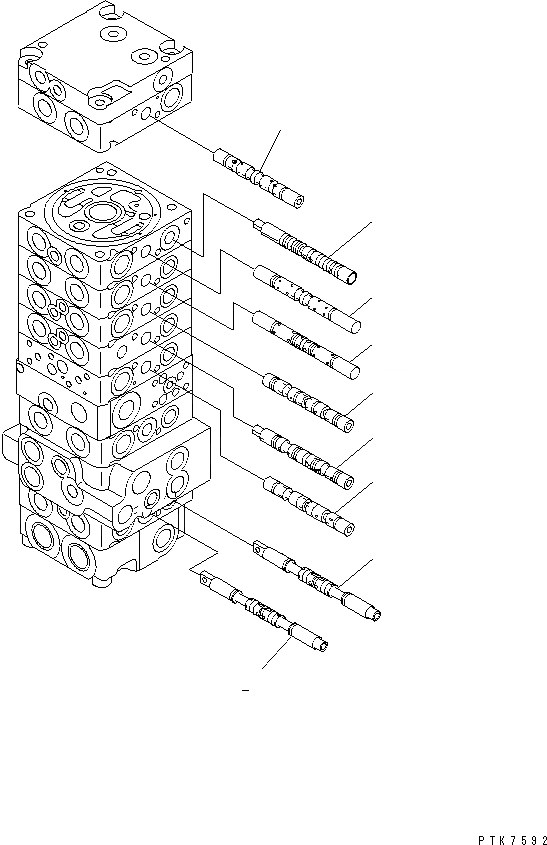 Схема запчастей Komatsu PC38UU-3 - ОСНОВН. КЛАПАН (8-КЛАПАН) (/7) ОСНОВН. КОМПОНЕНТЫ И РЕМКОМПЛЕКТЫ