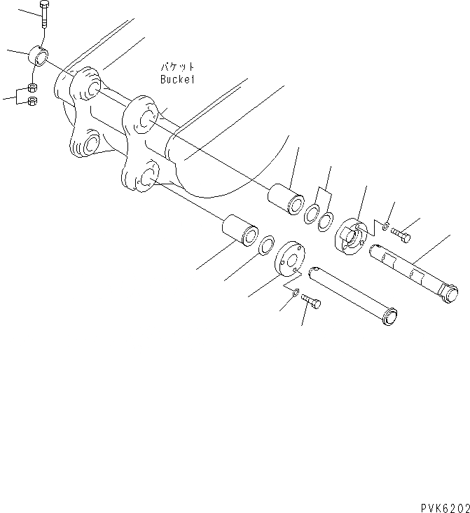 Схема запчастей Komatsu PC38UUM-2 - ПАЛЕЦ КОВША (MULTI CHANGE) (ДЛЯ KKU COUPLER)(№-) РАБОЧЕЕ ОБОРУДОВАНИЕ