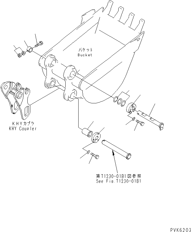 Схема запчастей Komatsu PC38UUM-2 - ПАЛЕЦ КОВША (MULTI CHANGE) (KOMATSU КОВШ) (ДЛЯ KKU COUPLER)(№-) КАТАЛОГИ ЗЧ