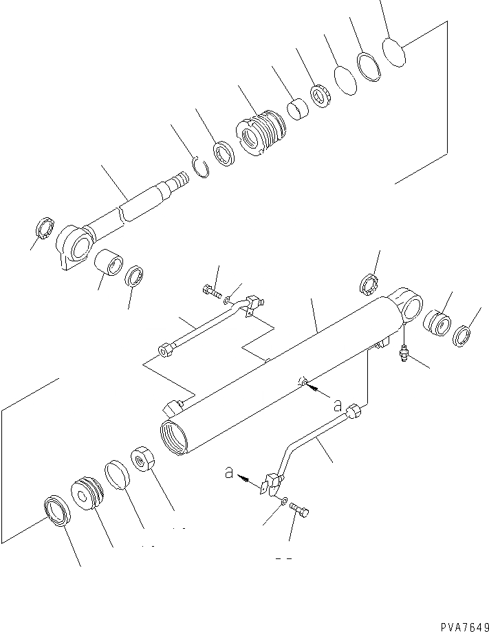Схема запчастей Komatsu PC38UUM-2 - ЦИЛИНДР СТРЕЛЫ(ВНУТР. ЧАСТИ) ОСНОВН. КОМПОНЕНТЫ И РЕМКОМПЛЕКТЫ