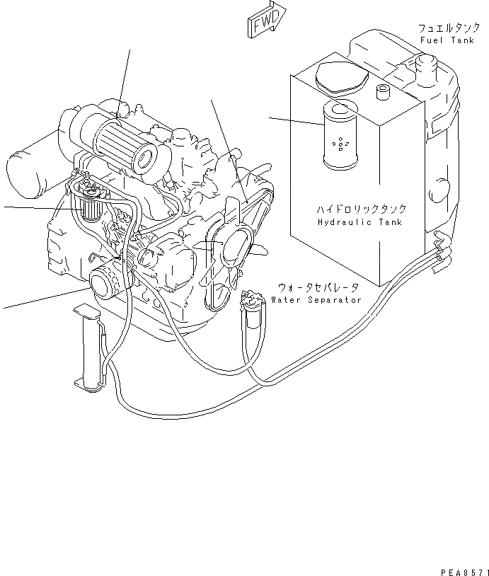 Схема запчастей Komatsu PC38UUM-2 - ЭЛЕМЕНТ И V-РЕМЕНЬ КАТАЛОГИ ЗЧ