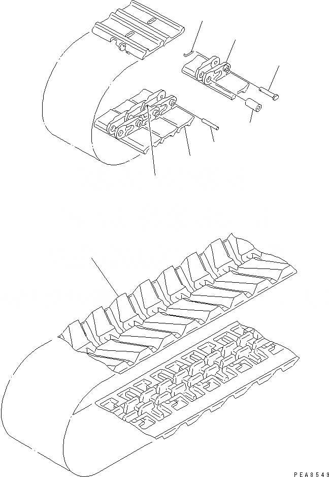 Схема запчастей Komatsu PC38UUM-2 - ГУСЕНИЦЫ КАТАЛОГИ ЗЧ