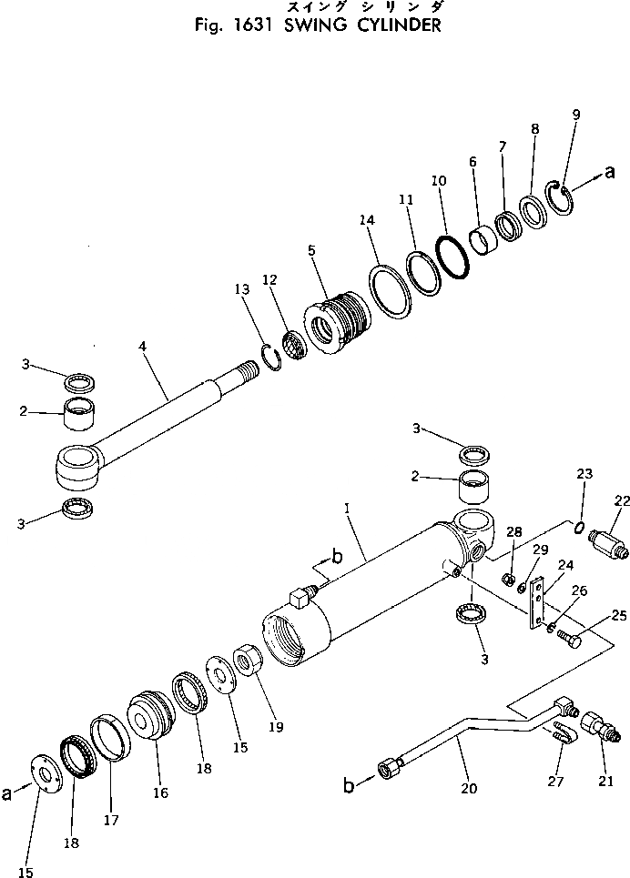 Схема запчастей Komatsu PC40-2 - ПОВОРОТН. ЦИЛИНДР ГИДРАВЛИКА
