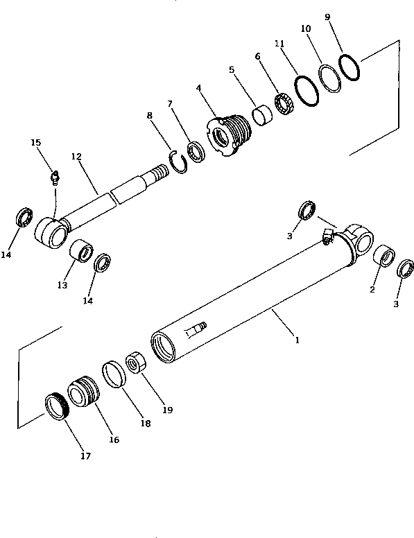 Схема запчастей Komatsu PC40-7 - ЦИЛИНДР ПОВОРОТА СТРЕЛЫ ОСНОВНАЯ РАМА И ЕЕ ЧАСТИ