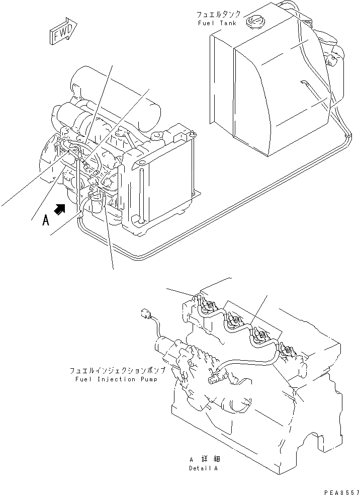 Схема запчастей Komatsu PC40-7 - ЧАСТИ ДЛЯ ПЕРИОДИЧ. ЗАМЕНЫ (/) (ТОПЛИВН. ШЛАНГИ)(№-) КАТАЛОГИ ЗЧ