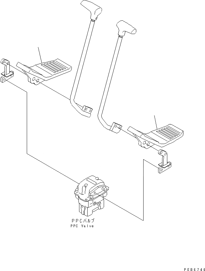 Схема запчастей Komatsu PC400-6Z - ПЕДАЛЬ(№9-) РАЗНОЕ