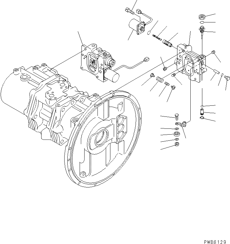 Схема запчастей Komatsu PC400-6Z - ОСНОВН. НАСОС (8/)(№-) ОСНОВН. КОМПОНЕНТЫ И РЕМКОМПЛЕКТЫ