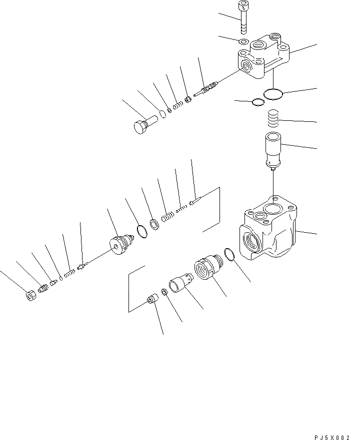 Схема запчастей Komatsu PC400-6Z - СТОПОРН. КЛАПАН ОСНОВН. КОМПОНЕНТЫ И РЕМКОМПЛЕКТЫ
