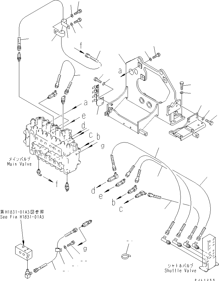 Схема запчастей Komatsu PC400-6C - ОСНОВН. КЛАПАН (КОРПУС КЛАПАНА)(№-) ГИДРАВЛИКА