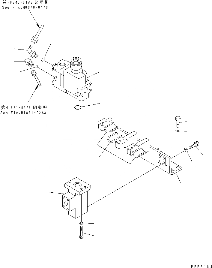 Схема запчастей Komatsu PC400-6C - ПРЕДОТВРАЩ. СМЕЩЕНИЯ (СТРЕЛА)(№9-999) ГИДРАВЛИКА