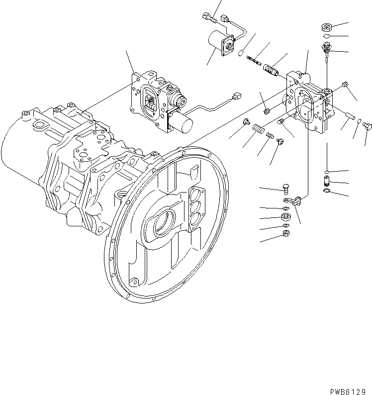 Схема запчастей Komatsu PC400-6C - ОСНОВН. НАСОС (8/)(№-) ОСНОВН. КОМПОНЕНТЫ И РЕМКОМПЛЕКТЫ