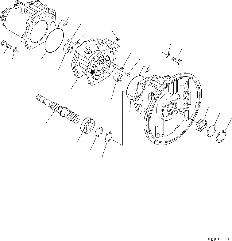 Схема запчастей Komatsu PC400-6C - ОСНОВН. НАСОС (/) (ДЛЯ СНГ)(№9-) ОСНОВН. КОМПОНЕНТЫ И РЕМКОМПЛЕКТЫ